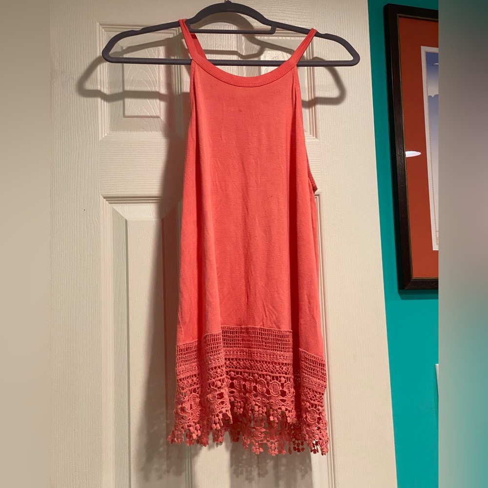 CLOSET CLOSING - pink tang top with lace bottom
